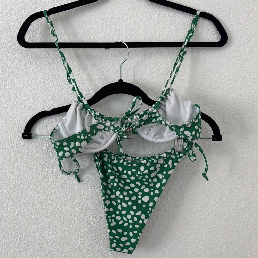 Green Polka Dot Bikini - Picture 2 of 3